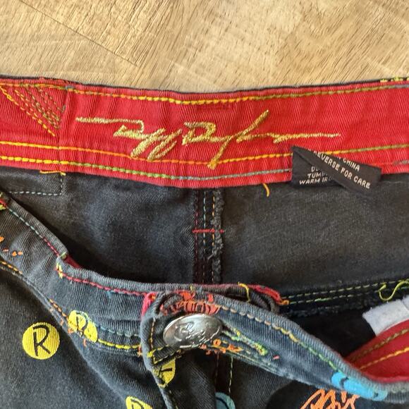 Vintage Ruff Ryder Denim Jeans Iconic logo Pattern Womens 11/12 Y2K Hip Hop RARE - Picture 4 of 10